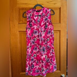 Pink Ruffled Sleeveless Sundress